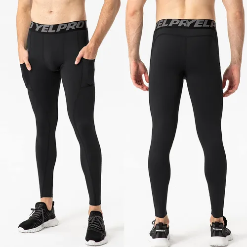 Miniatura 39 de SPVISE Pantalones de compresión para hombre, leggings para deportes, gimnasio, mallas atléticas frescas y secas, capa base para correr, fútbol