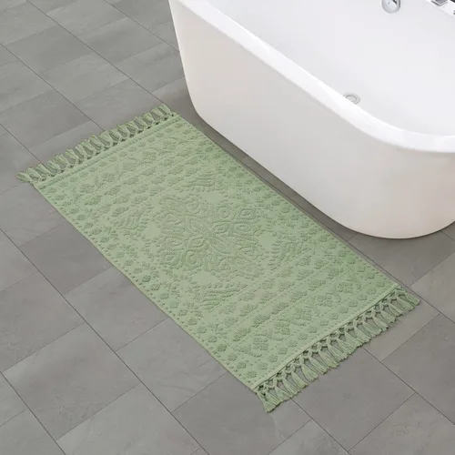 Miniatura 19 de French Connection Nellore Alfombras de Baño, Tapetes de Baño Tejidos y con Cuentas, Tapetes de Baño Duraderos y Gruesos para Baño y Alfombras