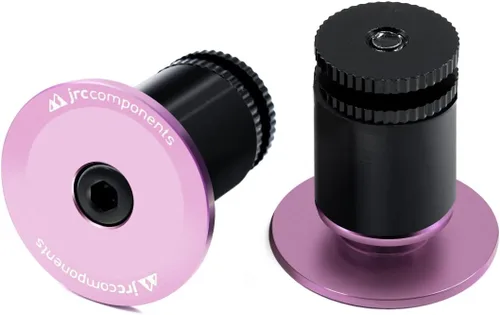 Miniatura 13 de JRC Components Tapones de aluminio para manillar de bicicleta Paquete de 2 tapones para manillar – Empuñaduras de barra Tapas de montaña