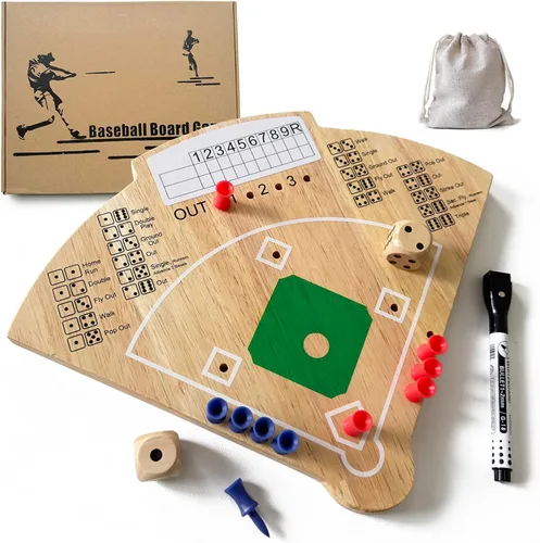 Miniatura 3 de Baseball Board Game, Oak Made Leisure Game for Sport Battle Table Game for Family Party Holiday