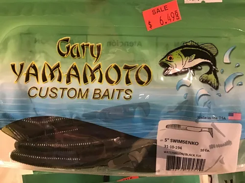 Miniatura 10 de Yamamoto Senko de Natación de 5.5" - Señuelos de Pesca Tipo Gusano Suave con Cola de Paleta - Paquete de 7