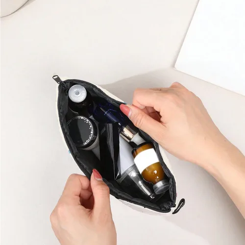 Miniatura 3 de FITINI Bolsa de maquillaje de aguacate de viaje, pequeña bolsa organizadora de cosméticos portátil para mujeres y niñas, con cremallera