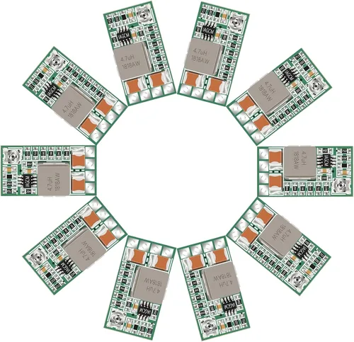 Miniatura 9 de DROK Convertidor DC Buck, 6 piezas mini regulador de voltaje DC 4.5-20V 12V 9V reductor reductor 3A 10W salida de voltios ajustable fija reductor