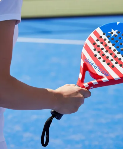 Miniatura 6 de Raqueta de pádel de fibra de carbono Power Lite Pop Tennis Paddle Paddleball raquetas US Flag