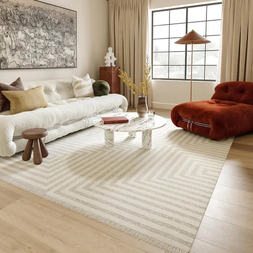 Miniatura 11 de Nuloom Versa Kirby - Alfombra de área color crema, 4 x 6 pies, azulejos, suave y acogedora, con alto tráfico, resistente a las manchas, fácil