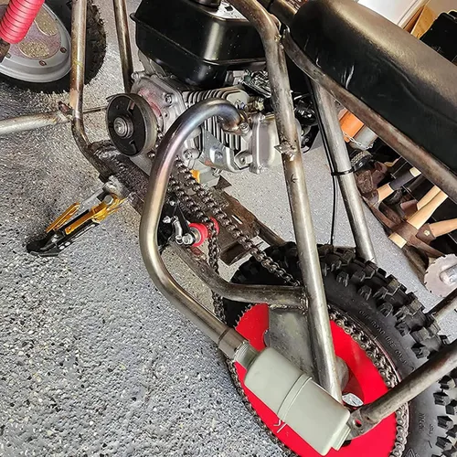 Miniatura 2 de Escape con silenciador para Hemi Predator 212cc 6.5hp Honda GX160 GX200 Powerhorse 208cc DuroMax 7 Hp Go Kart y Mini Moto