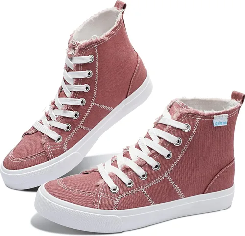 Miniatura 8 de Obtaom Zapatos de lona de alta calidad para mujer/hombre para jugar a media pantorrilla, zapatillas de deporte de moda casuales con cordones de alta