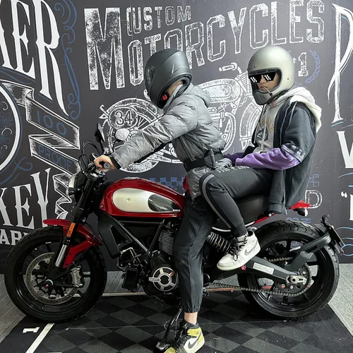 Miniatura 5 de Agarre de Manillar para Pasajero de Motocicleta - Cinturón de Seguridad de 44.3 Pulgadas para Pasajero, Manera Más Segura de Viajar con Pasajero