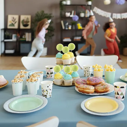 Miniatura 7 de Gyufise 36 piezas de decoración para cupcakes de tenis, pelota deportiva, para fiestas de cumpleaños, decoración de tartas, suministros de 9-Tennis