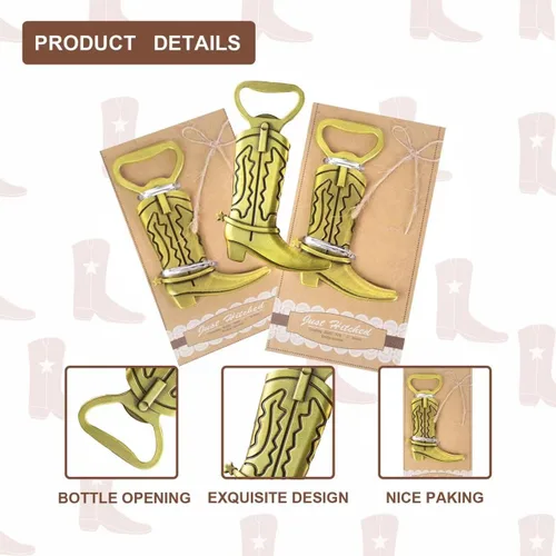 Miniatura 4 de 50 piezas de abrebotellas para botas de vaquero, para baby shower, regalos para invitados de boda, regalos de fiesta de quinceañera, regalos