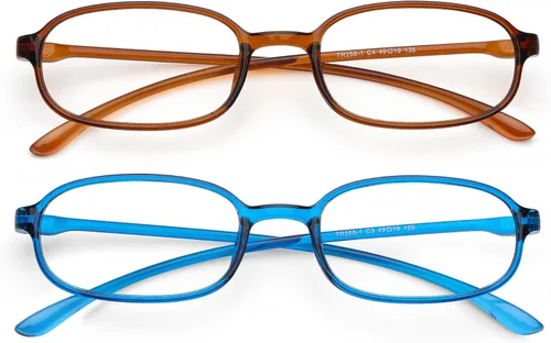 Miniatura 11 de AQWANO Paquete de 2 lentes de lectura para computadora con bloqueo de luz azul, protección UV, marco TR90 flexible, lentes de lectura ligeros