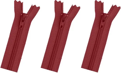 Falda y vestido de nylon bobina ligera YKK cierre cremallera inferior para costura artesanía y ropa – Elige tu longitud – Cameo rojo # 520 – Hecho