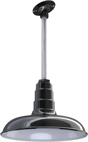Miniatura 49 de Steel Lighting Co. Malibu - Lámpara colgante Montaje en techo Domo de 14 pulgadas vástago de 12 pulgadas Estilo de granja de acero Rojo