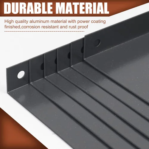 Miniatura 3 de BJADE'S Gutter Valley - Protector contra salpicaduras, 4 unidades de aluminio para techos rectos, planos, esquinas, 10 pulgadas cada uno