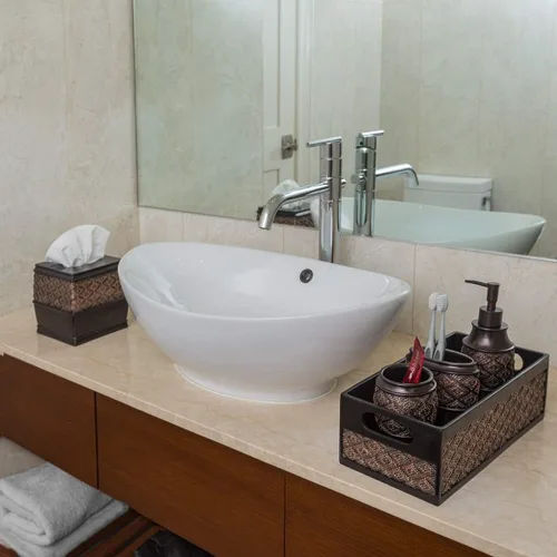 Miniatura 7 de Creative Scents Dublin - Cesta de almacenamiento de papel higiénico marrón para decoración, organizador decorativo de baño y almacenamiento