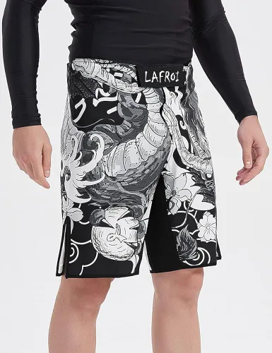 Miniatura 4 de LAFROI QJK01 - Pantalones cortos de boxeo para hombre con cordón y bolsillo