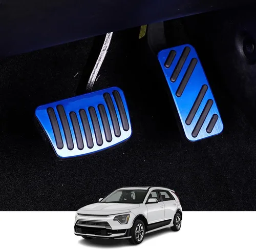 Miniatura 22 de Accesorios interiores personalizados para Nissan Sentra 2020 2021 2022, cubiertas de pedal de acelerador de gas de aleación de aluminio, Rojo
