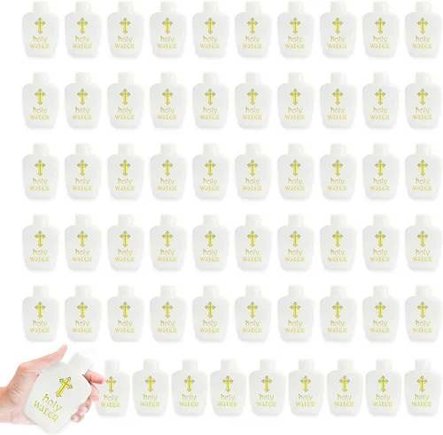 Miniatura 11 de 5 botellas de agua bendita envases vacíos de agua bendita 2.0 fl oz botella de plástico de agua bendita