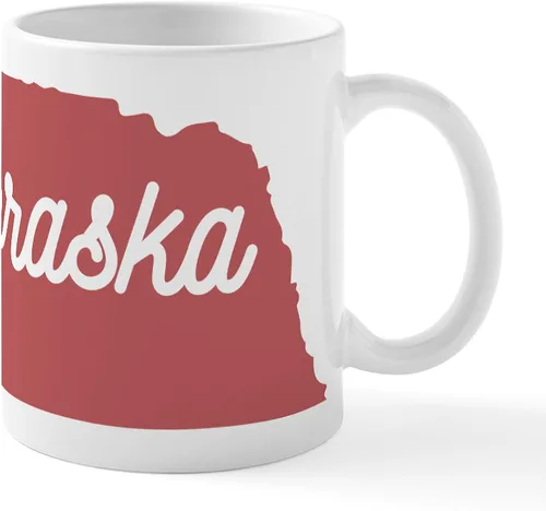 Miniatura 43 de CafePress I Love Nebraska Taza de café de cerámica de 11 oz (11.0 fl oz)