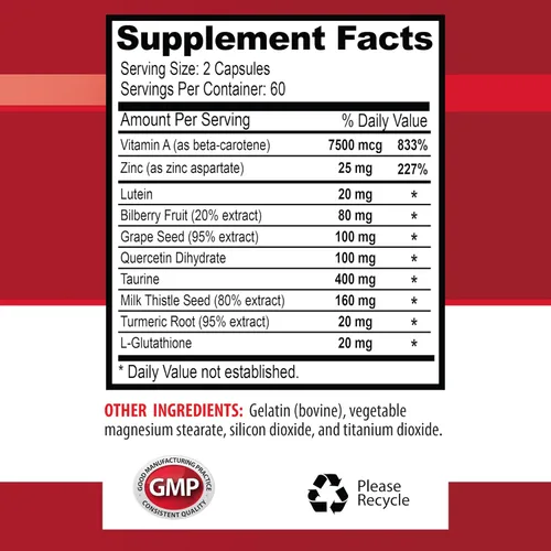 Miniatura 5 de Suplemento para la función retiniana saludable - Protector de visión ocular - Desintoxicación natural para ojos más brillantes, suplemento nutritivo