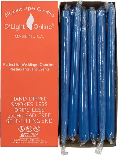 Miniatura 26 de D'light Online Elegantes Velas Cónicas de Otoño Estacional de 10 Pulgadas de Calidad Premium - Sin Perfume, Velas Cónicas Sumergidas a Mano, Sin