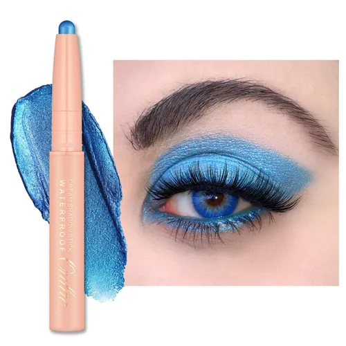Miniatura 12 de Oulac Twist-Up Sombra de Ojos Brillante en Barra – Maquillaje de Ojos Vegano y Libre de Crueldad con Textura Cremoso y Mezclable, Resistente al 01