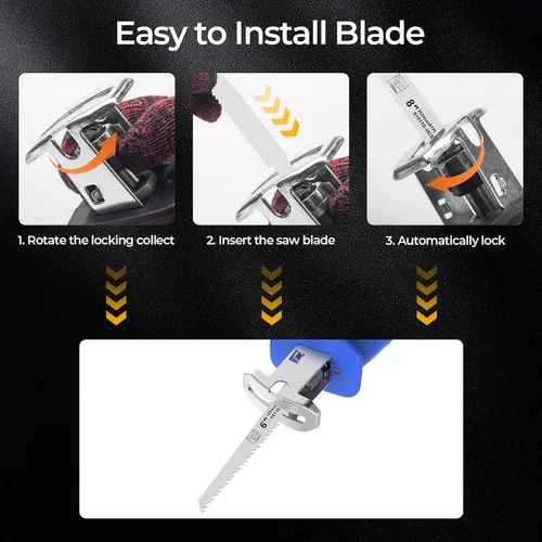 Miniatura 4 de Sierra de Vaivén Inalámbrica Compatible con Batería Dewalt 20V (Batería no incluida) Sierra Sawzall Inalámbrica para Corte de Madera/Metal/PVC