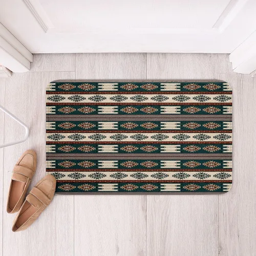 Miniatura 27 de Feelyou Aztec Bathroom Rugs Aztec Southwestern Printed Bath Mats for Bathroom Bohemian Bath Rugs for Shower Tub Cowboy Cowgirl Bathroom Accossories