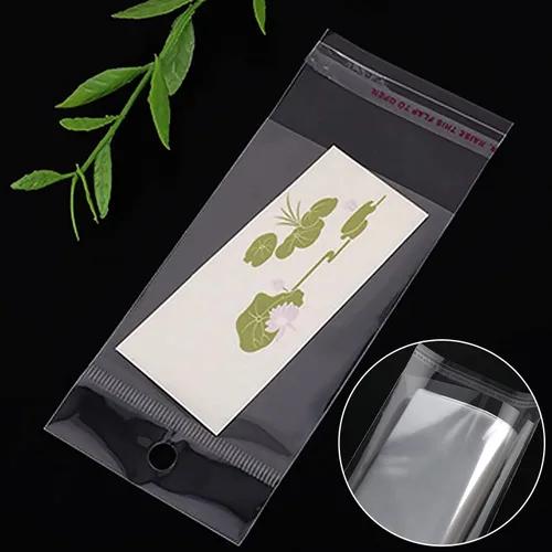 Miniatura 7 de 400 bolsas autosellantes con agujero para colgar, bolsa de almacenamiento resellable de plástico transparente para embalaje, collares, aretes
