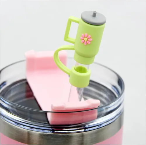 Miniatura 4 de Stanley Cup - Cubrepopote de silicona, compatible con vasos de 30 y 40 onzas, tapas de punta de popote (10 unidades)