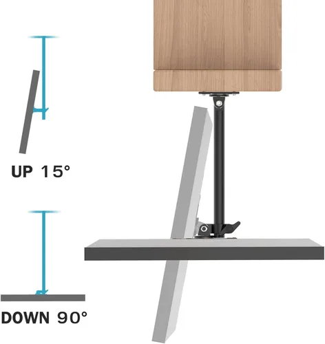 Miniatura 6 de Soporte para debajo del gabinete de cocina compatible con Echo Show 15, altura ajustable, soporte giratorio de inclinación giratoria, hacia adelante