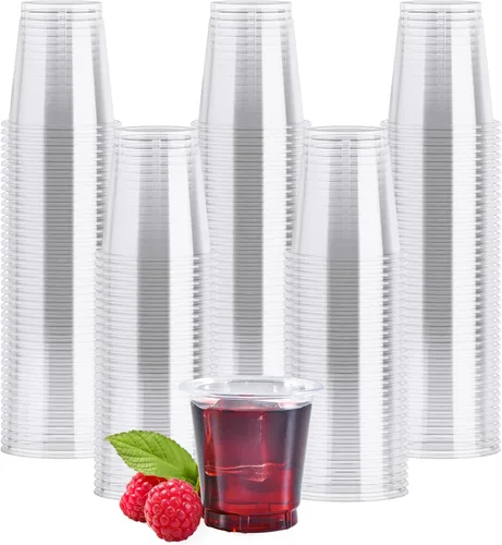 Miniatura 12 de JOLLY CHEF Paquete de 1000 vasos de chupito de plástico, vasos de gelatina desechables transparentes de 1 onza, reutilizables, perfectos
