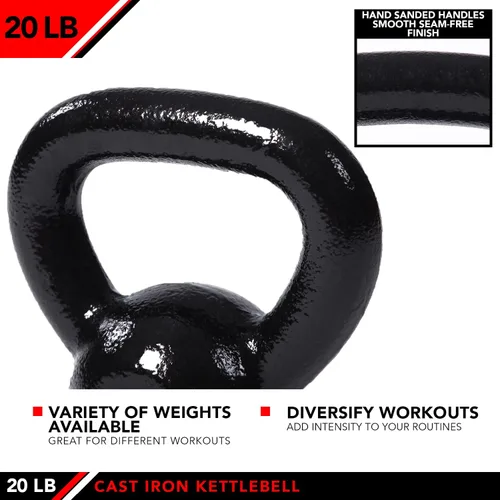 Miniatura 4 de JFIT Kettlebell Weights Cast Iron