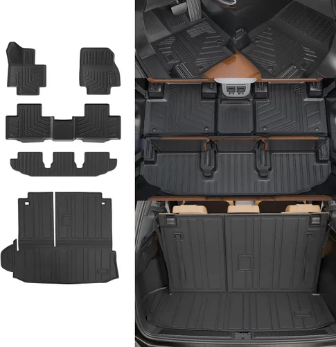 Miniatura 11 de Rongtaod Tapete de suelo compatible con Toyota Highlander 2014-2019, tapete de carga, forro de carga para asiento trasero, protector de suelo