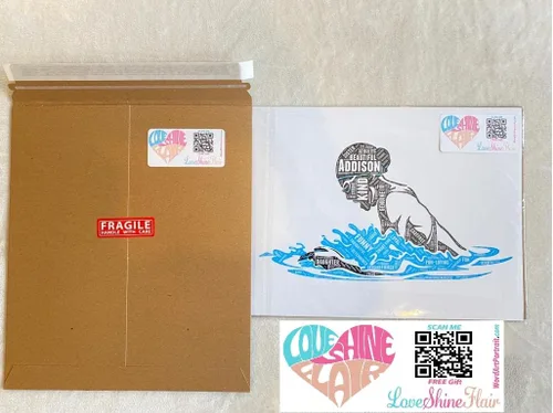 Miniatura 4 de Póster de natación de niña con trazo de pecho, póster de natación para niñas, regalos de arte de pared personalizados para nadadores, regalos