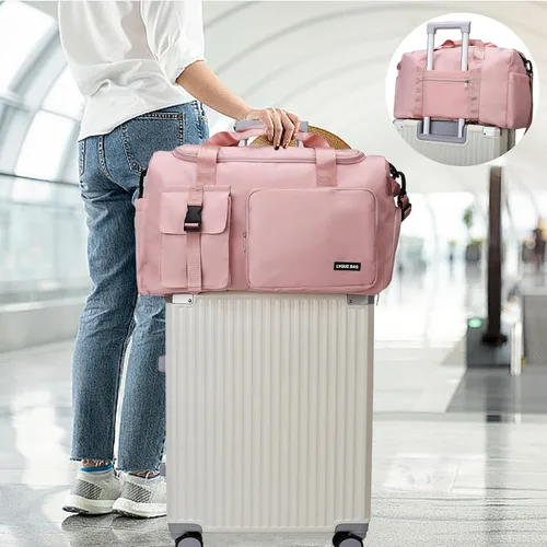 Miniatura 8 de Eslcorri Bolsa de deporte para mujeres y hombres, mochila deportiva con compartimento para zapatos y artículos húmedos, bolsa de fin de semana