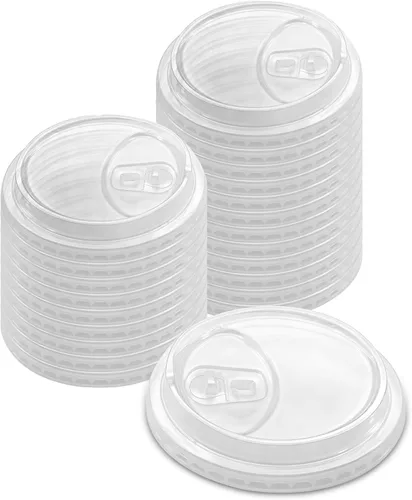 Miniatura 8 de Tapas de plástico PET de 4.213 in, 500 unidades al por mayor, tapas transparentes desechables para tazas de 32 onzas, ideal para bebidas