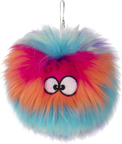 Miniatura 13 de goDog Furballz - Bola de peluche chirriante para perro, tecnología Chew Guard, color arcoíris genial, grande Furballz (arco iris fresco)