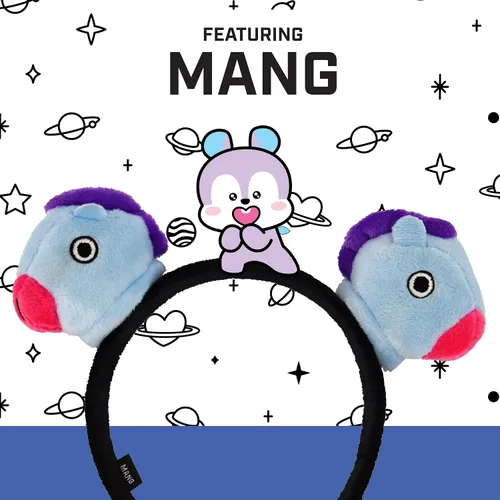 Miniatura 24 de Concept One BT21 LINE FRIENDS - Diadema bordada de felpa 3D para mujer, Chimmy