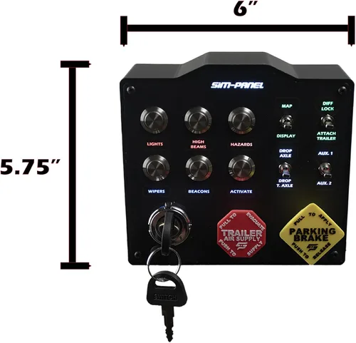 Miniatura 6 de Caja de botones SIM-PANEL HT/HTE para American Truck Simulator (Caja de botones ATS/ETS2) (CON ILUMINACIÓN TRASERA PERSONALIZABLE)