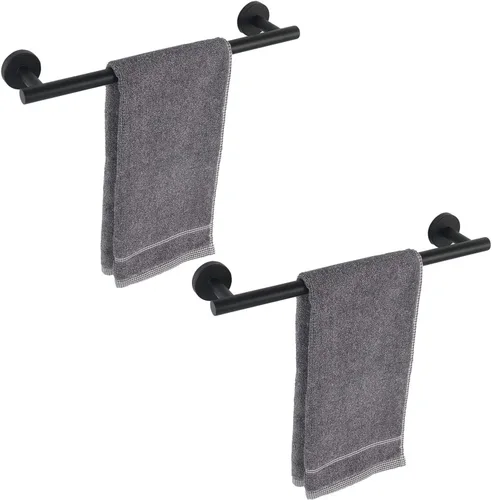 Miniatura 9 de TocTen - Barra de toalla de baño. Soporte de toalla de baño de acero inoxidable grueso SUS304, barra de toalla resistente para cuarto de baño