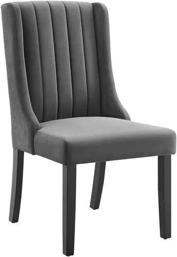 Miniatura 9 de Modway Renew Parsons Performance - Sillas auxiliares de terciopelo para comedor, juego de 2 unidades, color gris claro