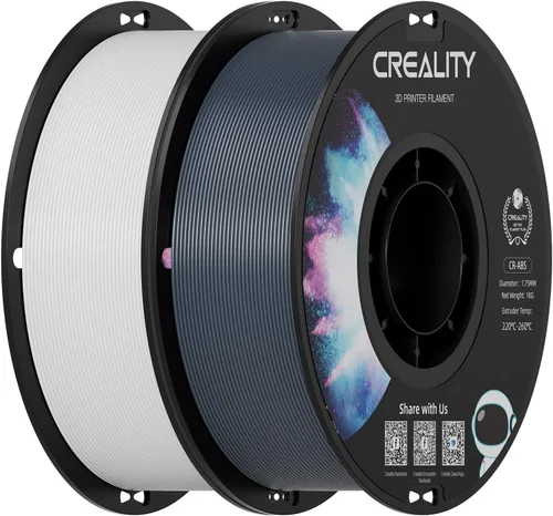 Miniatura 10 de Creality Filamento ABS de 1.75mm, color negro, 2 kg, paquete de filamento para impresora 3D, excelente resistencia, inodoro, no tóxico, estabilidad