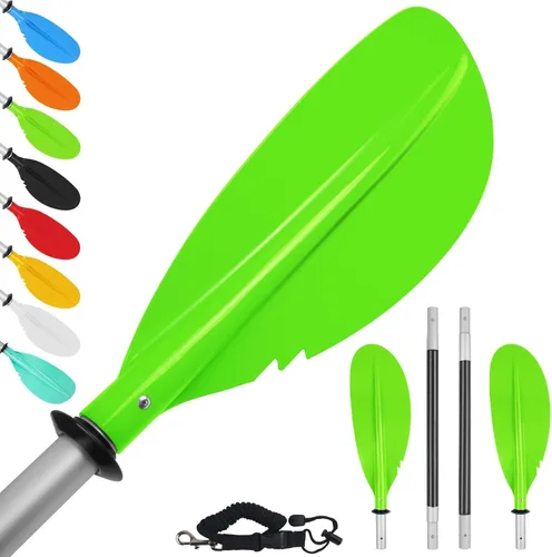 Remo de kayak, 88 pulgadas, 4 piezas de remos para kayak, flotador de eje de aleación de aluminio resistente, ligero, desmontable, ajustable, para