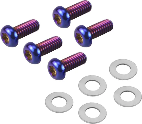 Miniatura 8 de NICECNC 5 tornillos de cubierta Derby de aleación de titanio azul compatibles con Harley Road Glide FLTRX 2015-2022, Heritage Softail Classic FLSTC