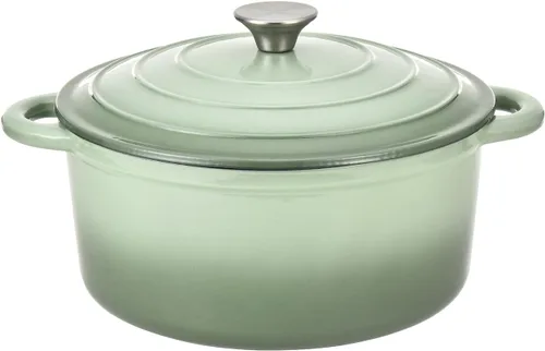 Miniatura 14 de Hamilton Beach Horno holandés de hierro fundido esmaltado de 3 cuartos de galón con tapa, olla resistente para estofar, asar y hornear, color rojo
