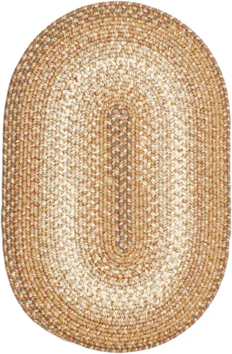 Miniatura 10 de Super Area Rugs - Alfombras trenzadas 2X3 para granja y cocina - Alfombra Ridgewood trenzada para sala de estar - Reversible - Para Taupetone / Beige