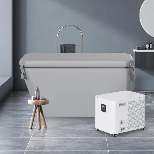 Miniatura 6 de DEEPTIME Tina de Baño de Hielo Portátil con Ángulo para Sumersión en Frío (Gris) Para Recuperación de Atletas y Fitness, Sumersión en Frío al Aire