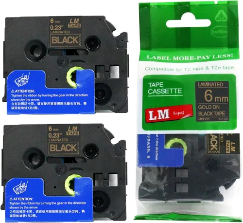 Miniatura 57 de Paquete de 1 unidad LM Tapes LMe511 Premium de 1/4 de pulgada con impresión negra en etiqueta azul compatible con Brother TZe-511 P-Touch, incluye