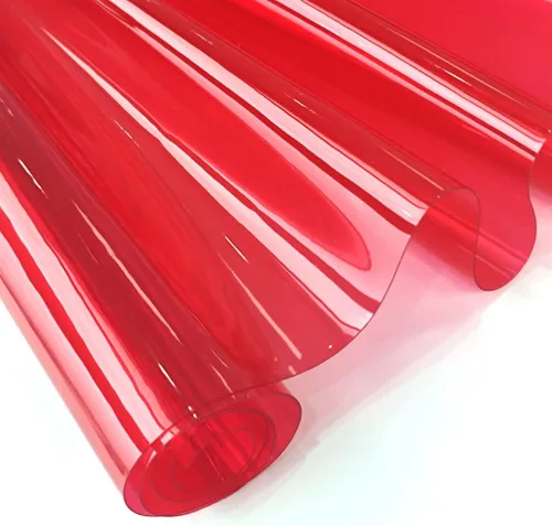 Miniatura 9 de XHT 30x135cm Vinilo de PVC transparente, 0.4mm Lámina de neón de color sólido resistente al agua, tela super transparente con espejo para hacer